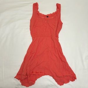 Vintage PLL x Aéropostale Salmon Pink Mini Button-Up Dress Size XS